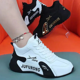 New Breathable Ladies Lace Up Sports Platform Sneakers
